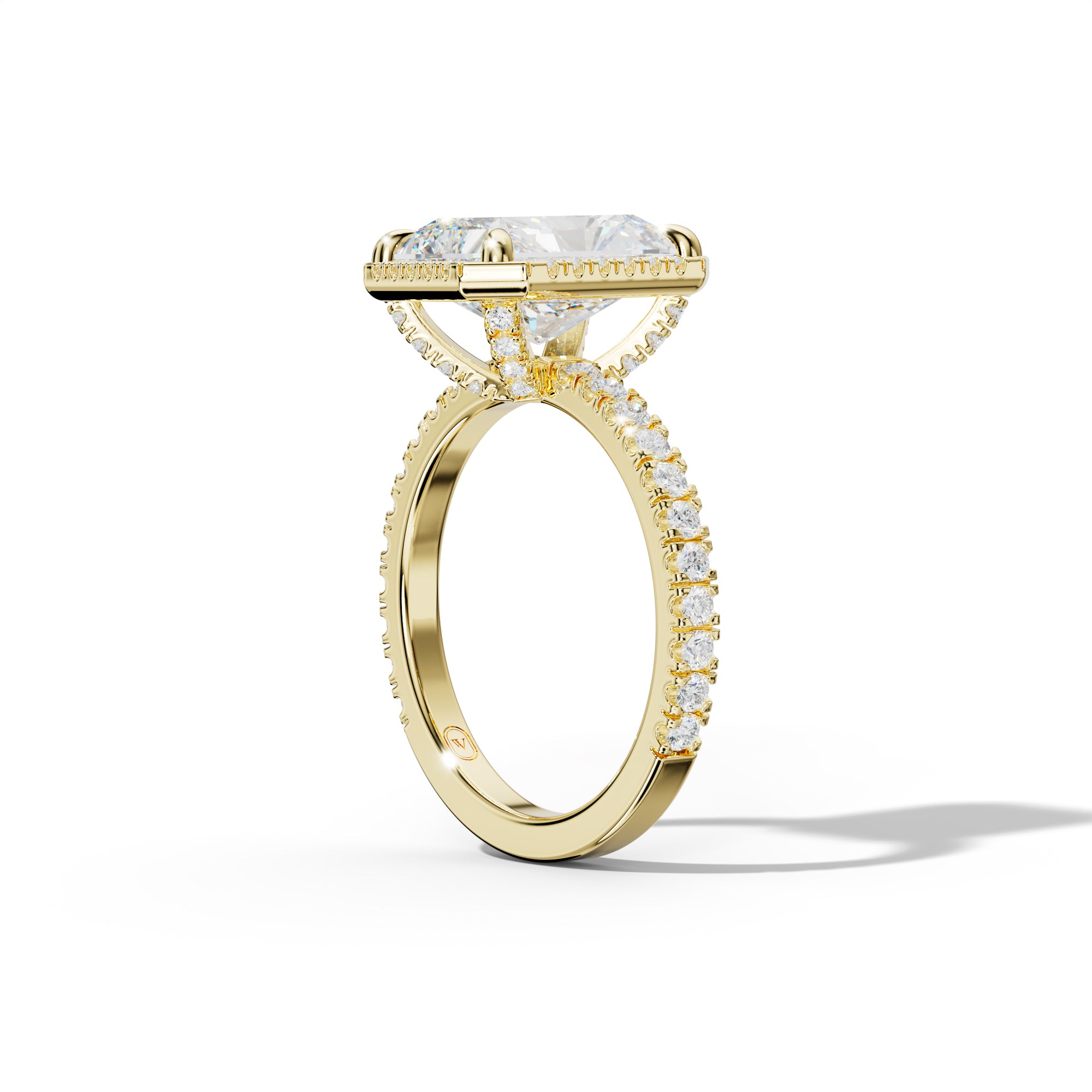 Violet Radiant Cut Engagement Ring